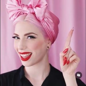 🎀 Red wine polyester head scarf 🎀